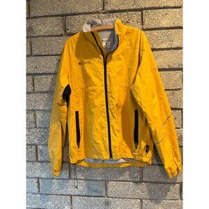 Columbia Mens Omni-Shield Yellow Lightweight Jacket Full-Zip Water-Resistant L